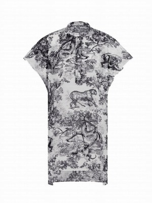 Christian Dior Women's Blouse Longue A mancherons Dioriviera Gray