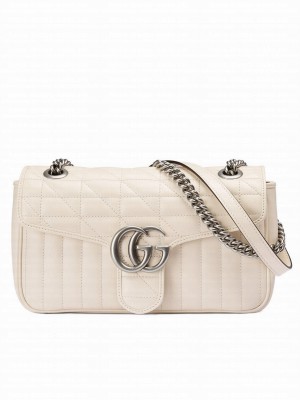 Gucci GG Marmont Small Shoulder Bag 443497 Cream