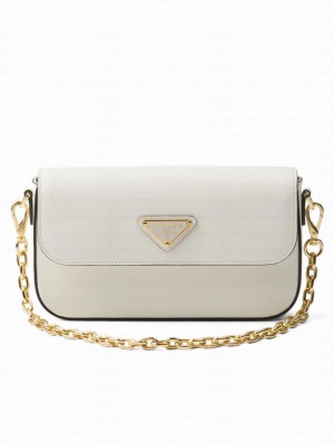Prada Saffiano Leather Mini-bag 1BD356 Cream