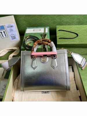 Gucci Diana small tote bag 702721 Silver