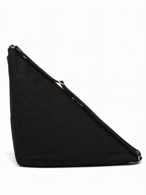 Prada Leather Prada Triangle Bag 2VY007 Black