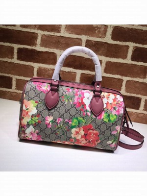 Gucci GG Canvas Flower Boston Bag 409529 Red Collection