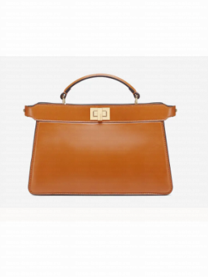 Fendi PEEKABOO ISEEU EAST-WEST leather bag 8BN323A brown