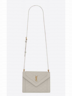 Yves Saint Laurent GABY MINI SATCHEL IN QUILTED LAMBSKIN 6855741 BLANC VINTAGE
