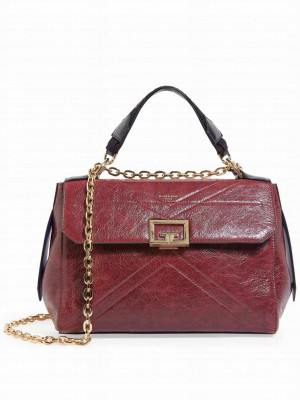 Givenchy ID Medium Quilted Crinkled Glossed-leather Shoulder Bag Mauve
