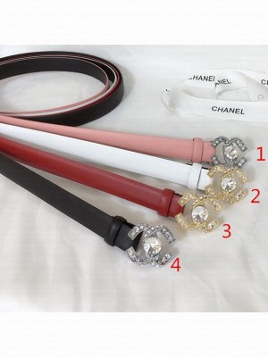 Chanel Leather Belt 20mm with Crystal CC Buckle  2021 Collection