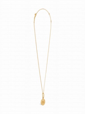 Celine Women's Triomphe Swivel Necklace In Brass With Gold Finish Golden