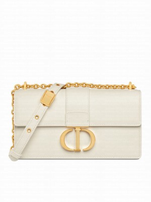 Christian Dior 30 Montaigne East-West Bag With Chain Cream