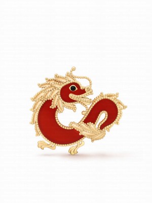 Van Cleef & Arpels Women's Lucky Animals Dragon Clip Red