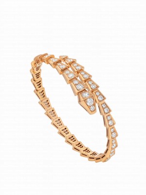 Bvlgari Women's Serpenti Viper Bracelet Red