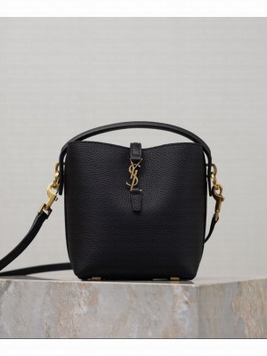 Saint Laurent LE 37 Mini Leather Handbag Black