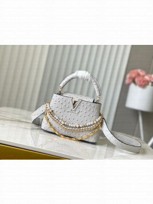 Louis Vuitton Ostrich Capucines Mini M11908 gray
