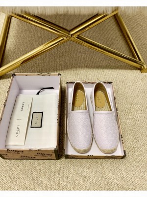 Gucci Women's GG matelassé Leather espadrille 2021 Collection White