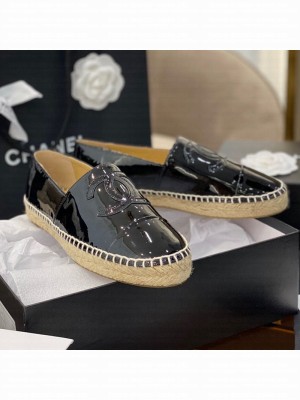 Chanel CC Patent Leather Espadrilles Black Spring/Summer 2021 Collection 61