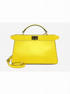 Fendi PEEKABOO ISEEU EAST-WEST leather bag 8BN323A yellow
