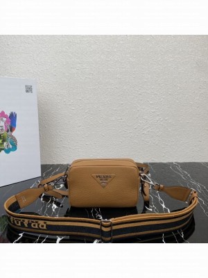 Prada Leather shoulder bag 1BH192 Caramel
