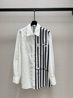 Dior Shirt with Stripes White/Black 2025