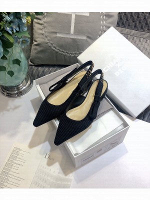 CHRISTIAN DIOR x CHIARA FERRAGNI J'ADIOR SLINGBACK BALLERINA FLAT 05 BLACK
