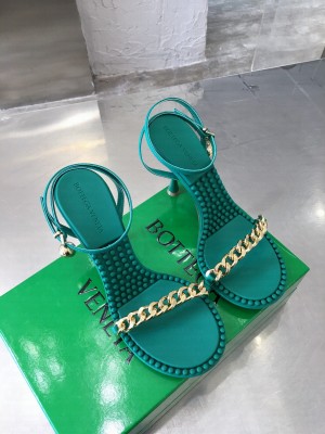 Bottega Veneta DOT Chain and detachable sphere embellishment Green Sandals 2021 Collection