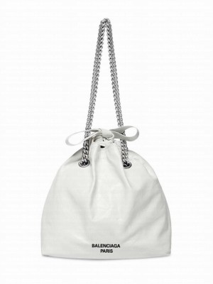 Balenciaga Crush Small Tote Bag Cream
