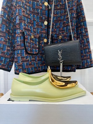 JIL SANDER Lambskin Loafers Lemon
