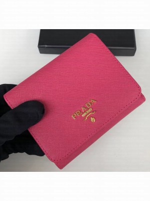 Prada Leather Trifold Compact Wallet 1M0176 07