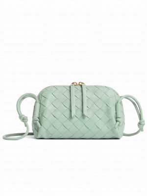Bottega Veneta Intrecciato 15 Concert Pouch Green