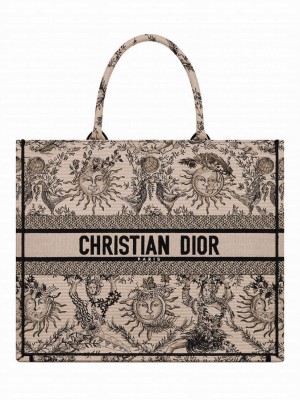 Christian Dior Large Dior Book Tote Apricot