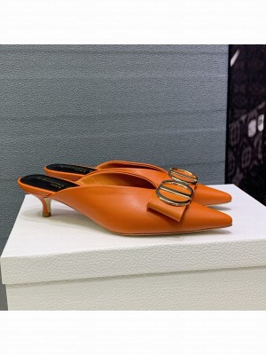 Dior Mule 4.5cm Lambskin Orange