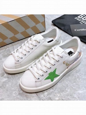 Golden Goose Graffiti White Calfskin Sneaker Green Spring/Summer 2021 Collection 46 