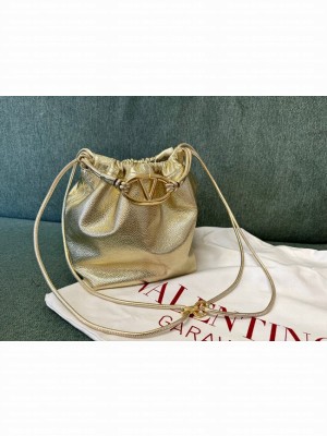 VALENTINO VLOGO POUF Sheepskin WB0N74 gold