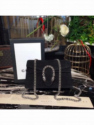 Gucci Dionysus Super Mini Velvet Bag with Crystals 17cm 476432 Calfskin Leather Fall/Winter 2017 Collection, Black