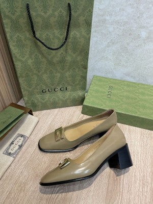 Gucci 55mm Vintage GG Olive Pumps 2022 Collection