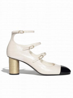 Chanel Women's Mary Janes G45951 White