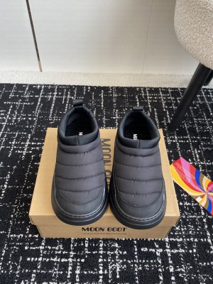 MOON BOOT PARK SOFT BLACK NYLON SNEAKERS