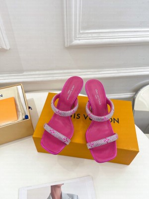 Louis Vuitton Sparkle 9.5cm Heel Slide Sandals 2023 010