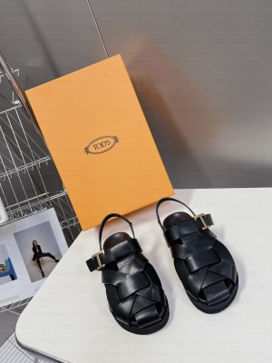 Tod's T Timeless Sandals Black