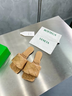 Bottega Veneta 9.5cm Woven Lambskin Flat Slide Sandals 2022 Collection 010