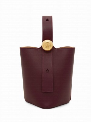 Loewe Mini Pebble Bucket Bag In Mellow Calfskin Mauve