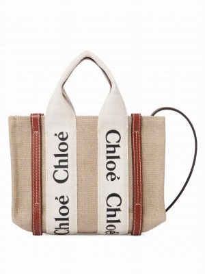 Chloe Mini Woody Tote Bag Coffee