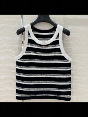 Chanel Striped Vest White 2025