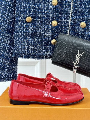 Louis Vuitton Women's 1ACYWT Soho Flat Mary Jane Red