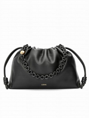 Loewe Large Flamenco Purse In Mellow Nappa Lambskin Black