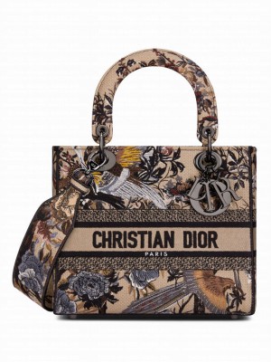 Christian Dior Medium Lady D-Lite Bag Apricot
