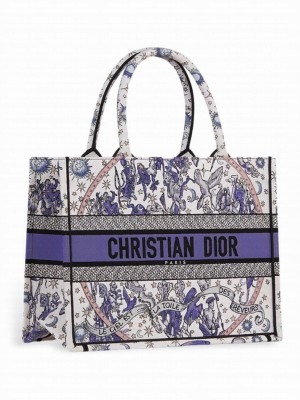 Christian Dior Lucky Medium Dior Book Tote White