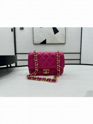 Chanel MINI 2.55 HANDBAG Lambskin & Gold-Tone Metal AS5027 rose