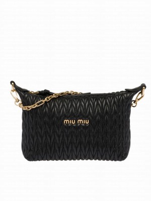 Miumiu Spirit Matelasse Leather Mini Bag 5NE844 Black