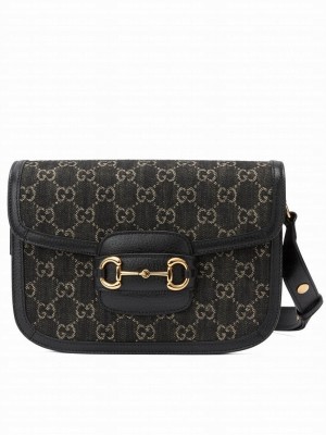 Gucci Horsebit 1955 Shoulder Bag 602204 Black