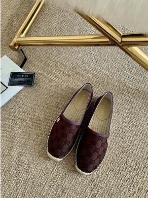 Gucci GG Matelassé Canvas Espadrilles Purple 2021 Collection
