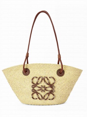Loewe Medium Anagram Basket Bag Coffee